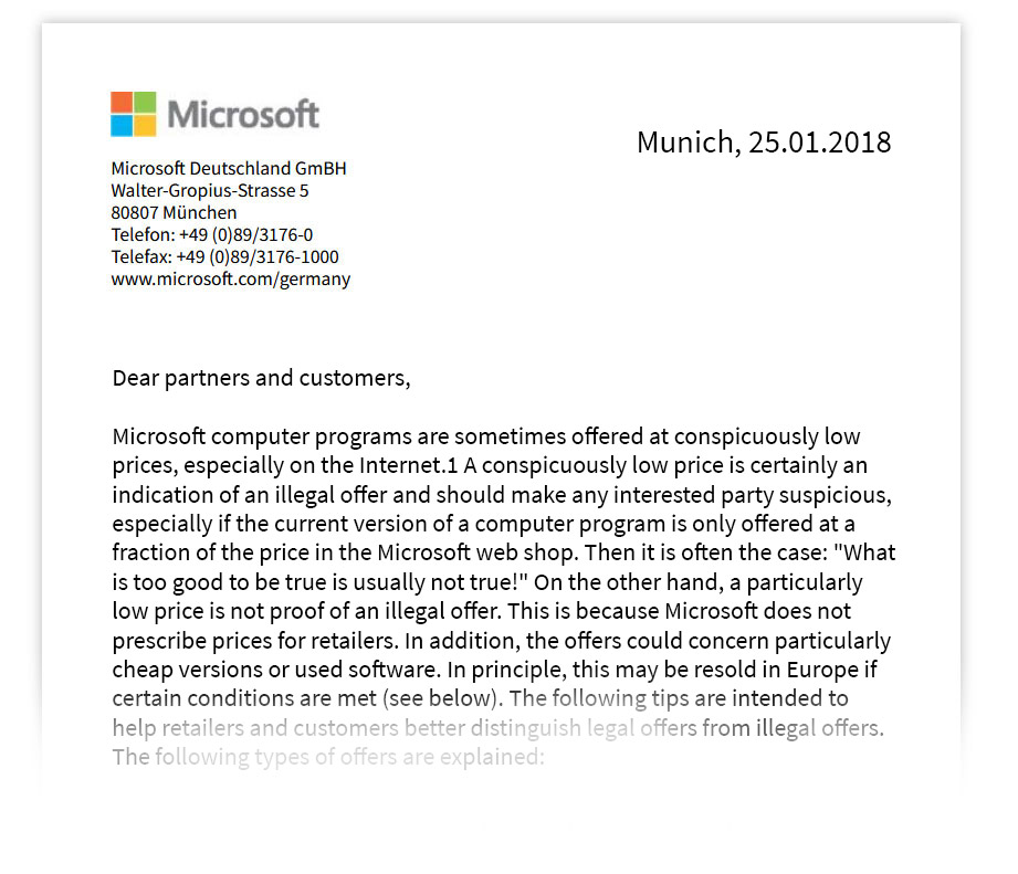 buy used software microsoft statement